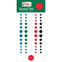 Crafts Enamel Dots CB Season’s Greetings Blue Green Red White Black