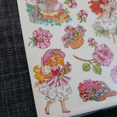 NEW American Greetings Peppermint Rose Scented Stickers 1992 (2 Sheets)