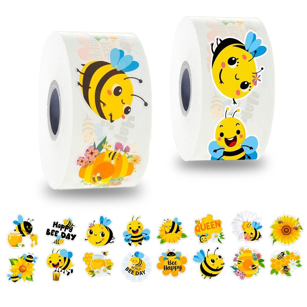 1000 Pcs Bumble Bee Stickers for Teachers Classroom Kids Motivational Stickers