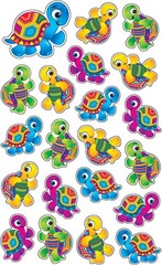 168 Count Large Terrific Turtles Stickers Kids Classroom Rewards Party Favors
