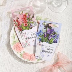Flowers Plants PET Stickers Journal Card Diary 20pcs/pack Scrapbooking Collage