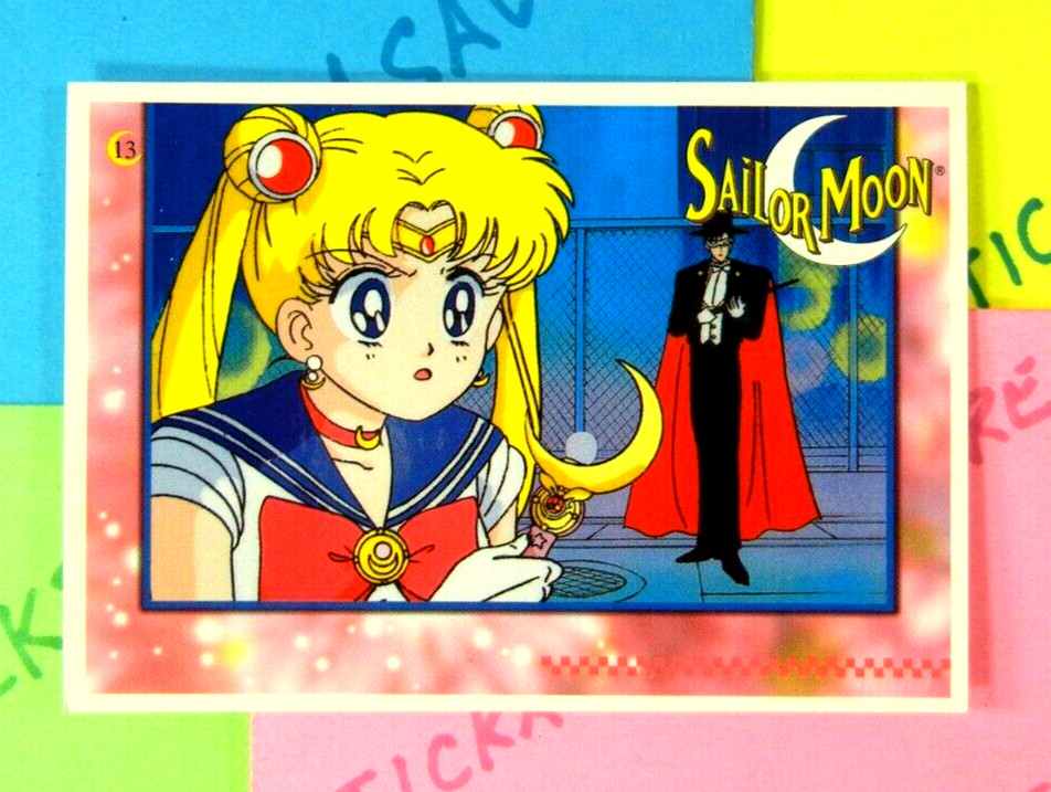 Sailor Moon & Tuxedo Mask Trading Card Sticker