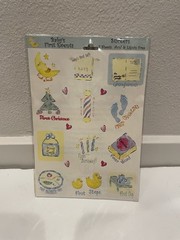 VTG NRN Designs Stickers Baby’s First Events Walking Bath 2 Sheets Scrapbooking