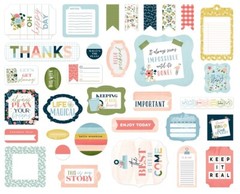 1 Pack of Echo Park Paper DAY IN THE LIFE Ephemera Die Cut Cardstock Pieces