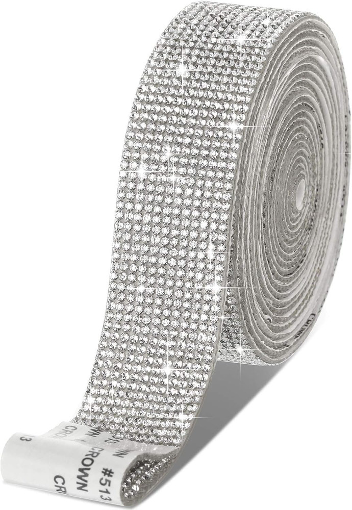 Self Adhesive Rhinestone Strips Diamond Bling Crystal Ribbon Sticker Wrap for Cr