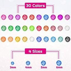 4950pcs Rhinestone Stickers – Self-Adhesive Gems for Crafts, Makeup & Decor – 30