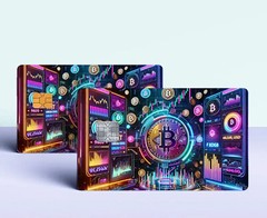 VIBRANT Glitter Bitcoin BTC Themed Credit/Debit Card Sticker Skin PVC