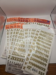 ALPHA STICKERS GOLD 25 Pack Lot 4 Sheets Per Pack 100 Sheets Total NEW