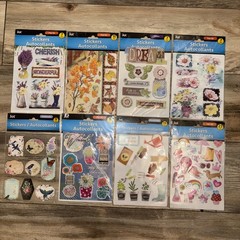Scrapbooking Stickers Lot 40+ Sheets Embellishments Animal Travel Birthday Craft