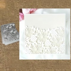Metal Die Cuts Flower Hollow Out Greetings Card Backgrounds for Making Stamps Cu