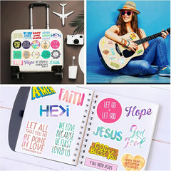 220Pcs Inspirational Christian Stickers Bulk, Vinly Waterproof Bible Verse Jesus