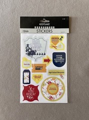 2 Sheets Keepsake Essentials School Stickers~Includes 26 Stickers~New In Package