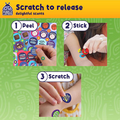 1260 Variety Scratch and Sniff Stickers – Classroom Decor with 15 Unique Scents