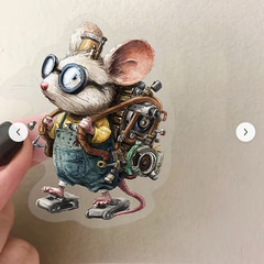 25 PIECE STEAMPUNK ANIMALS SUPER CUTE STICKERS SCRAPBOOK JUNK JOURNAL PHONE #30