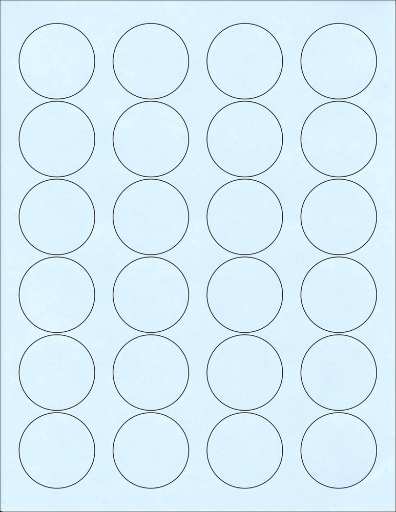 6 SHEETS 1-2/3″ ROUND CIRCLE BLANK 144 BLUE STICKERS LABELS ALL PURPOSE CRAFTS
