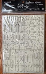 New Heidi Swapp Chipboard Alphabet Newsprint Ledger 175 pieces