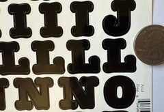 BLACK 3/4” ALPHABET Stickers(2 sheet)Making Memories•Letters •Numbers•Words•