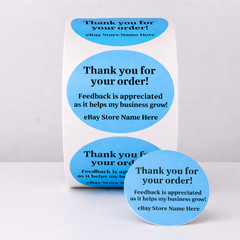 Thank You Stickers for eBay Sellers – Custom Business Name Labels – 2″