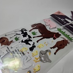 Lot of 3 Scrapbooking Crafts Stickers Sticko Petting Zoo Farm Animals & Trees