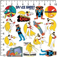 SPACE GHOST VARIETY DIE CUT VINYL 50 CT STICKER PACK