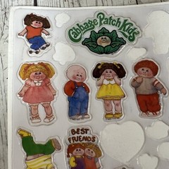 Partial Sheet Vintage 1980’s Puffy Cabbage Patch Doll Stickers