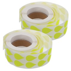 2 Rolls Fluorescent Teardrop Stickers Self Adhesive Labels For Food Storage