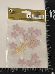 JOLEES BOUTIQUE SPJC015 VIOLET JEWELED FLOWERS STICKER COLLAGE EMBELLISHMENT