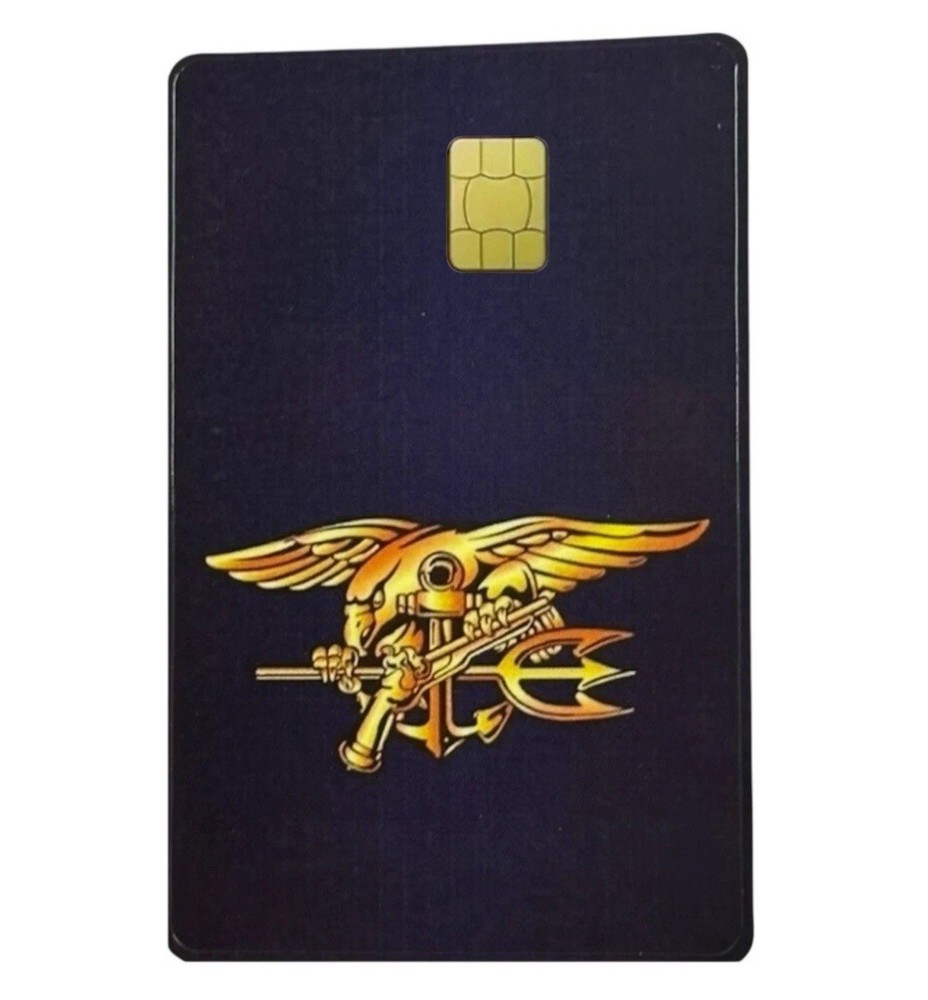 USN NAVY EAGLE TRIDENT US FLAG CREDIT DEBIT CARD CUSTOM SKIN STICKER CHIP 1PC