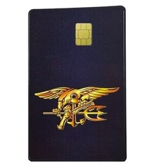 USN NAVY EAGLE TRIDENT US FLAG CREDIT DEBIT CARD CUSTOM SKIN STICKER CHIP 1PC