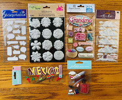 Mixed Lot of 39 Scrapbook Assorted Embellishments + 4 Provo Craft Scissors