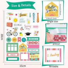 24 Sheets Holiday Stickers Seasonal Planner Calendar Stickers Monthly Seasonal