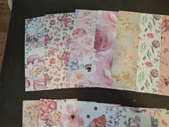 100 PC Scrapbooking JJ Books Of Watercolor Material Paper Pack Pink 5 1/2 X 33/4