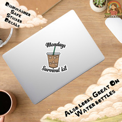Bearly Awake Sticker, Cute Panda Decal, Kawaii Animal Vinyl Sticker, waterproof
