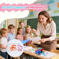 12Pcs Animal Teacher Stamps for Classroom, Teacher Appreciation Gifts, Self I…