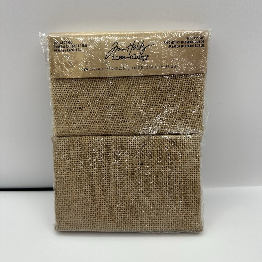 TIM HOLTZ Idea-ology Burlap Panels for Crafts, 2 Panels 4” X 6”