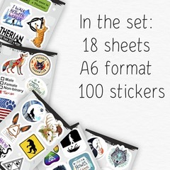 100pc Therian Stickers – Waterproof Vinyl Decals for Laptops & Water Bottles
