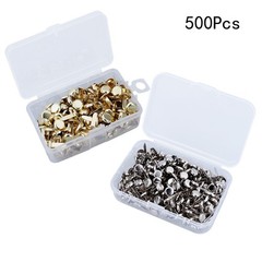 500 Pcs Mini Brads for Paper Crafts Fasteners (brads) Electroplating