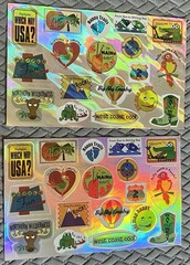 Vintage STICKER LOT Prismatic Easter And Cherubs Highlights Punch Art Hunchback