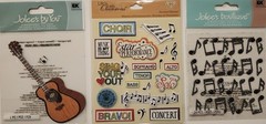 10 packs Jolee’s Boutique Sticko K&CO 3D Scrapbooking Stickers MUSIC BAND