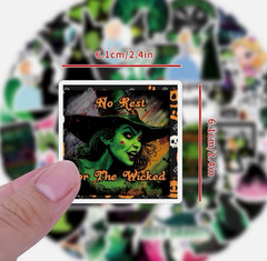 LOT of 10 WICKED musical witch wizard of OZ green theme Decals movie Glinda