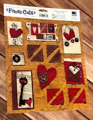 EK SUCCESS FRESH CUTS FC030 LOVE NOTES Scrapbook Embellishments BY REBECCA SOWER