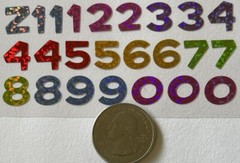 FUN HOUSE COLORFUL Prismatic Alphabet Stickers(89pc)Sticko •Letters•Memories•