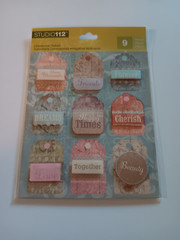 Studio 112 3D Stickers Sayings Friends Cherish Together Dreams Love Forever Tags