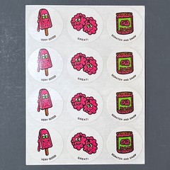 CTP 1981 Scratch and Sniff Sticker Matte Sheet RASPBERRY