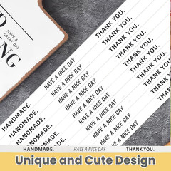 50Pcs 12In Handmade Self-Adhesive Stickers – Long Label Sealing Stickers for Foo