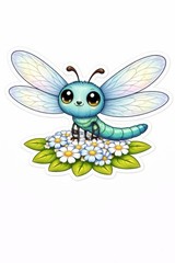 10 Insect Stickers Cute Kawaii Bee Ladybug Caterpillar Dragonfly Bug Set