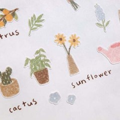 FLOWER CAFE – Adorable scrapbooking sticker