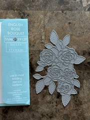 Memory Box English Rose Bouquet Steel Craft Cutting Die 99139, Silver Roses