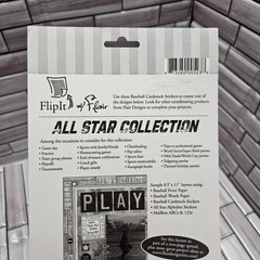 Flair Baseball Cardstock Stickers New Words Frame Tags Labels Titles Trim