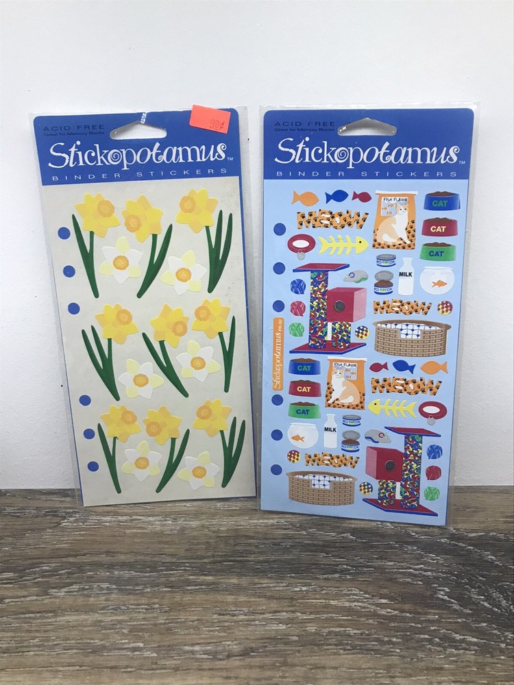 Cat/Garden Images Flower New Lot Of 2 Stickupotamus
